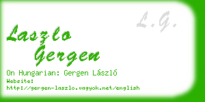 laszlo gergen business card